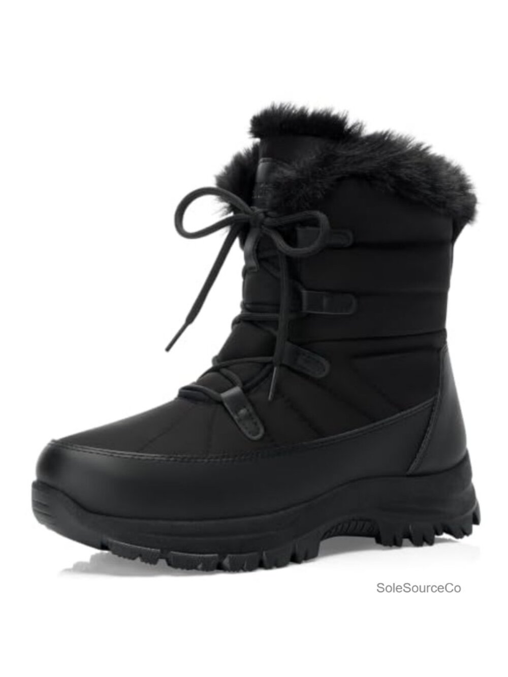 TEMOFON Womens Water Resistant Faux Fur Lined Snow Boots Winter Outdoor